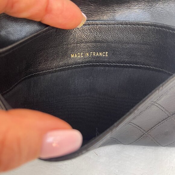 Chanel Small Diamond double Stitch Black Wallet - Picture 7 of 14